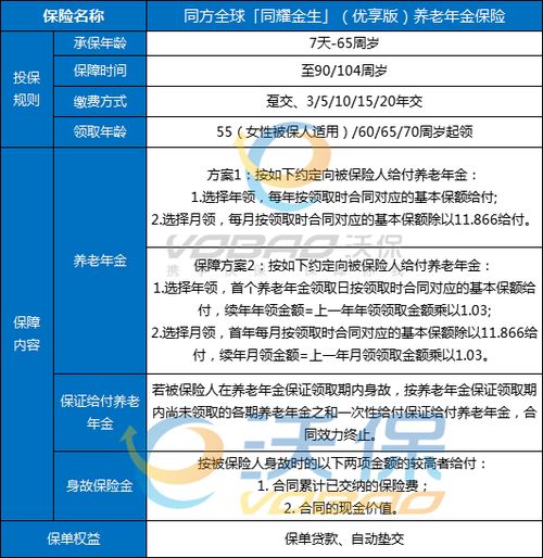 同方全球同耀金生（優(yōu)享版）養(yǎng)老年金保險(xiǎn)產(chǎn)品解析 條款、現(xiàn)金價(jià)值與投保指南